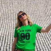 T-Shirt Mixte NEW YORK  Vert / Navy