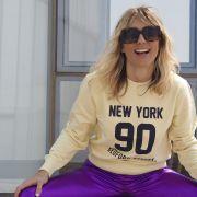 Sweat Mixte Confort NEW YORK  Soleil  / White