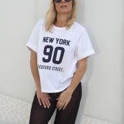 T-Shirt Very loose NEW YORK  White / Navy