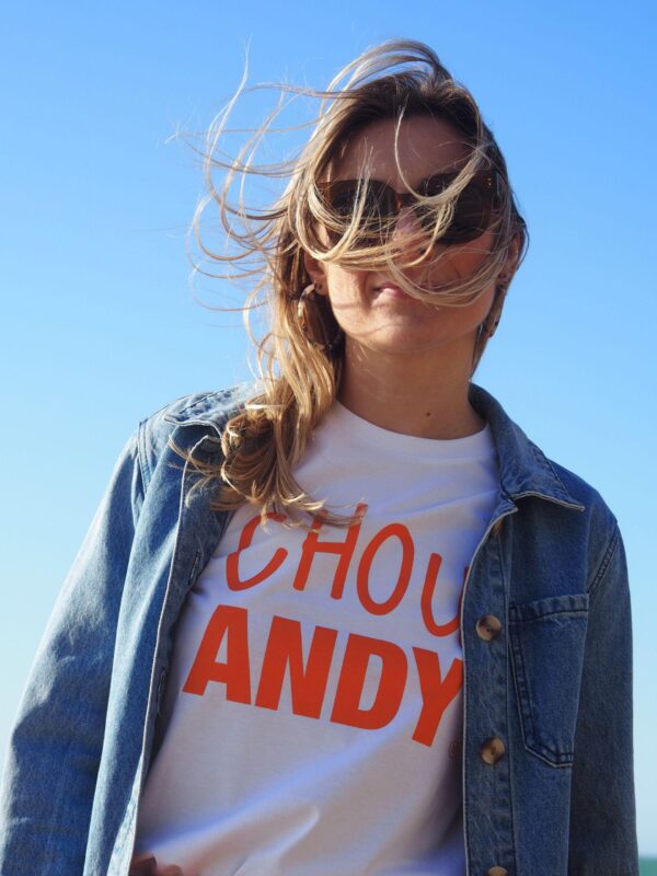 T-Shirt Mixte Chou ANDY White / Orange