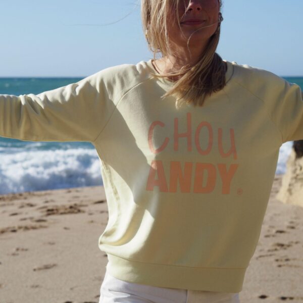 Sweat Raglan Loose Chou ANDY Soleil / Pêche