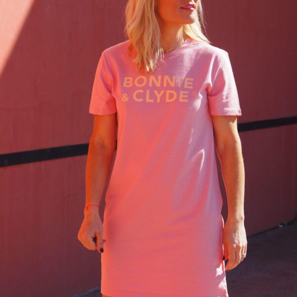 Robe T-Shirt BONNIE & CLYDE Rose / Pêche