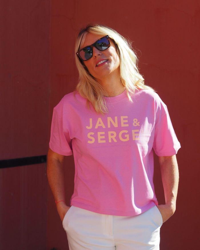 T-Shirt Boxy   JANE & SERGE   Malabar / Pêche