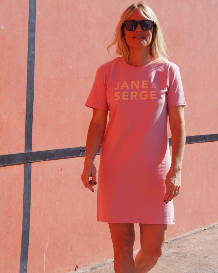Robe T-Shirt  JANE & SERGE   Rose / Pêche