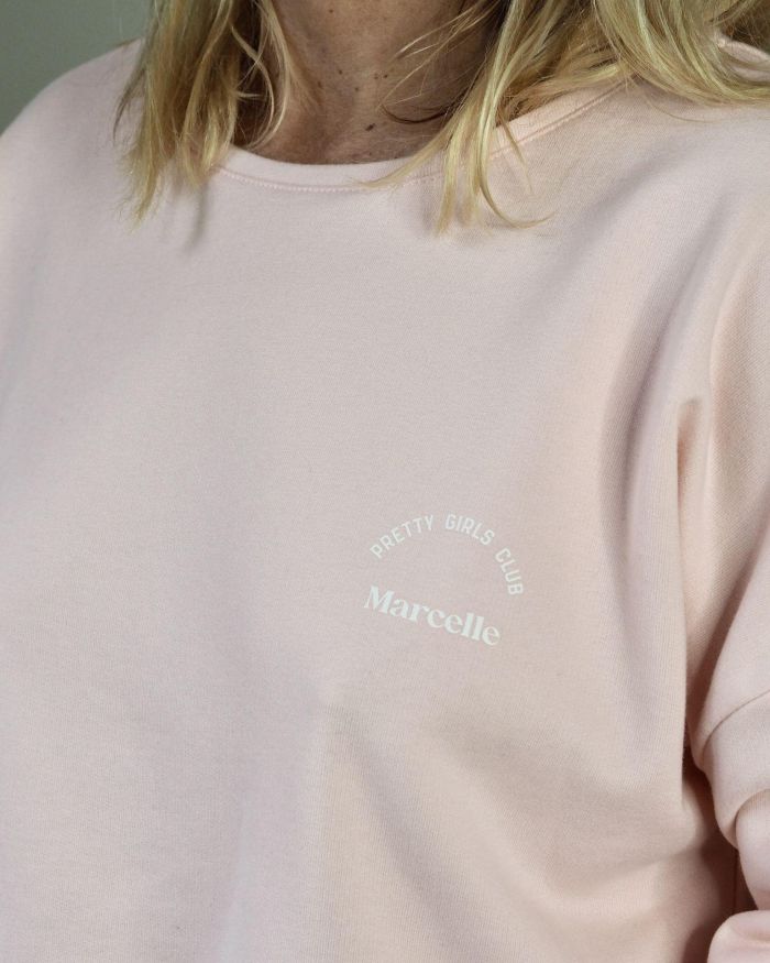 Sweat oversize  Marcelle PRETTY GIRLS CLUB   Rose / White