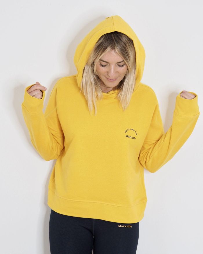 Hoodie oversize  Marcelle PRETTY GIRLS CLUB  Mustard / Navy