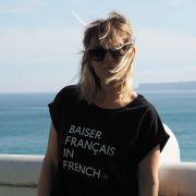 T-Shirt Loose    BAISER FRANÇAIS   Noir / Blanc