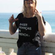 T-Shirt Loose    BAISER FRANÇAIS   Noir / Blanc