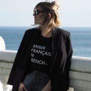 T-Shirt Loose    BAISER FRANÇAIS   Noir / Blanc