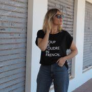 T-Shirt Loose    COUP DE FOUDRE   Noir / Blanc