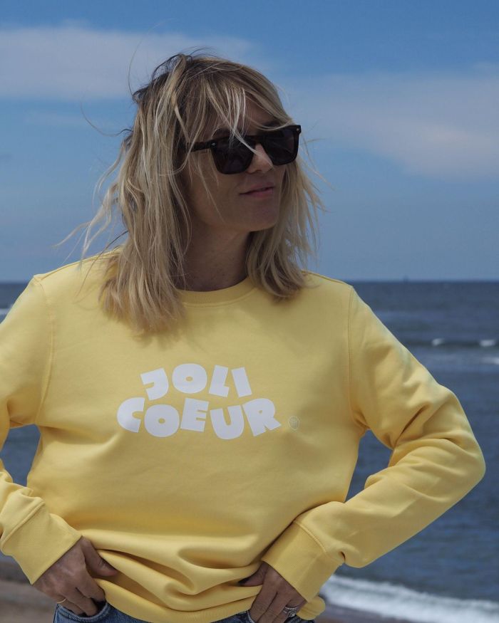 Sweat JOLI COEUR Ananas / Blanc