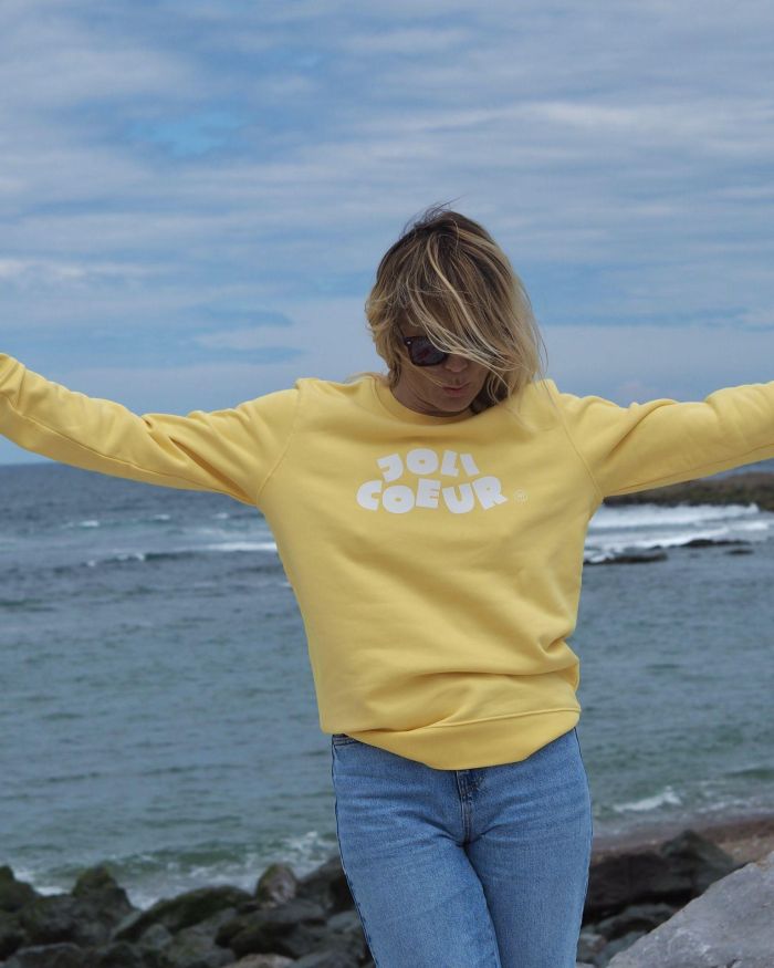 Sweat JOLI COEUR Ananas / Blanc
