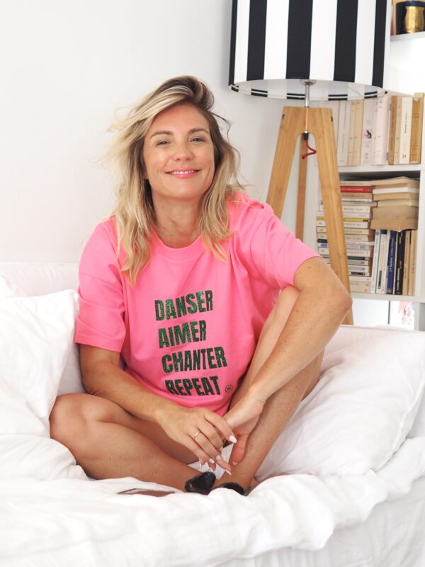T-Shirt Oversize REPEAT Pink / Green